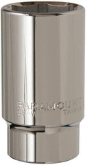 Paramount - 1-7/16", 3/4" Drive, Deep Hand Socket - 6 Points, 3-1/2" OAL, Steel, Chrome Finish - Exact Tooling
