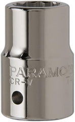 Paramount - 3/4", 3/4" Drive, Standard Hand Socket - 12 Points, 2" OAL, Chrome Finish - Exact Tooling