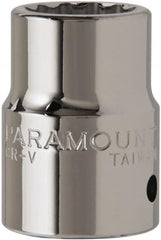 Paramount - 7/8", 3/4" Drive, Standard Hand Socket - 12 Points, 2" OAL, Chrome Finish - Exact Tooling
