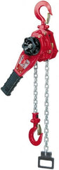 Coffing - 3,000 Lb Lifting Capacity, 10' Lift Height, Lever Hoist - Made from Chain, 1' Overhaul to Lift 1', 59 Lb Avg Pull to Lift Rated Load, 1 Chain - Exact Tooling