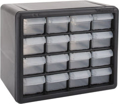 Akro-Mils - 16 Drawer, Small Parts Cabinet - 6-3/8" Deep x 10-9/16" Wide x 8-1/2" High - Exact Tooling