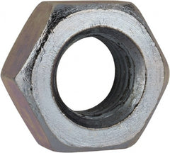 Value Collection - M10x1.25 Metric Fine Steel Right Hand Hex Nut - 17mm Across Flats, 8mm High, Zinc-Plated Finish - Exact Tooling