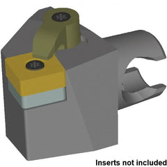 Kennametal - Left Hand Cut, Size KM25, SN.. 120408 & SN.. 432 Insert Compatiblity, External Modular Turning & Profiling Cutting Unit Head - 13mm Ctr to Cutting Edge, 30mm Head Length, Series Kenloc - Exact Tooling
