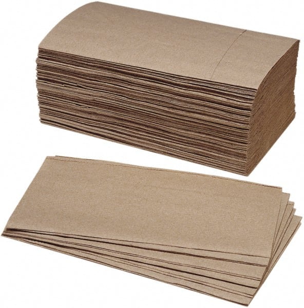 Ability One - Paper Towels; Type: Single_Fold ; Color: Kraft ; Ply: 1 ; Width (Inch): 9-1/4 - Exact Tooling