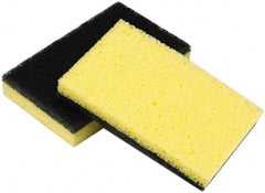 Ability One - 4-5/8" Long x 3" Wide x 3/4" Thick Sponge - Medium-Duty, Yellow/Green - Exact Tooling