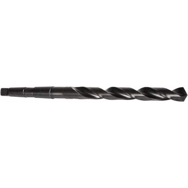 Precision Twist Drill - 1-5/8", 5MT 118° Point High Speed Steel Taper Shank Drill Bit - Exact Tooling