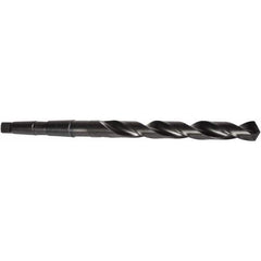 Precision Twist Drill - 1-5/8", 5MT 118° Point High Speed Steel Taper Shank Drill Bit - Exact Tooling