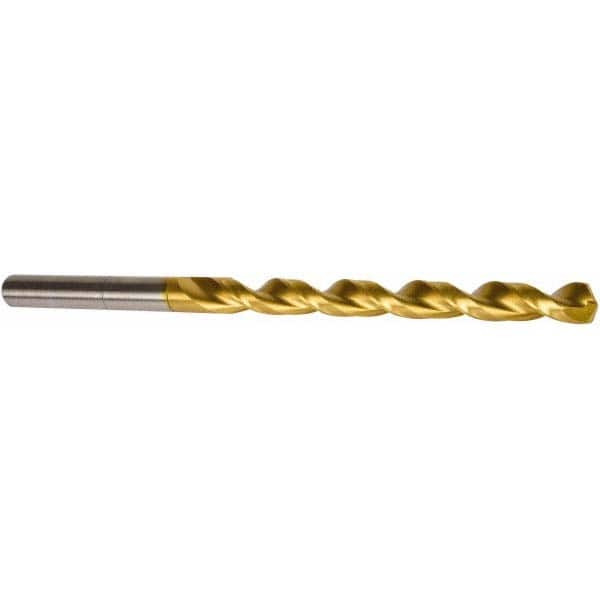 Precision Twist Drill - 13/64" 135° Parabolic Flute High Speed Steel Taper Length Drill Bit - Exact Tooling