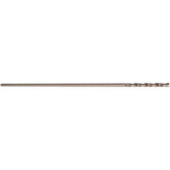 1/8″ Diam 1-5/8″ Flute Length 135° Cobalt Aircraft Extension Drill Straw Finish, Straight-Cylindrical Shank, Split Point, Self-Centering, Series CO500-12