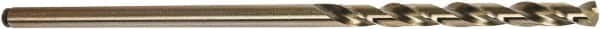 Precision Twist Drill - 9/64" Diam, 6" OAL Oxide/Gold Cobalt Aircraft Extension Drill Bit - 135° Point Angle - Exact Tooling