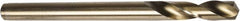 Precision Twist Drill - 13/64" 135° Spiral Flute Cobalt Screw Machine Drill Bit - Oxide/Gold Finish, Right Hand Cut, 1-3/16" Flute Length, 3-5/8" OAL, Split Point, Straight Shank - Exact Tooling