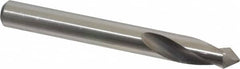 Precision Twist Drill - 3/8" Body Diam, 90°, 3-1/8" OAL, High Speed Steel Spotting Drill - Exact Tooling