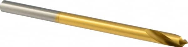 Precision Twist Drill - 1/4" Body Diam, 90°, 4" OAL, High Speed Steel Spotting Drill - Exact Tooling