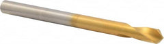 Precision Twist Drill - 3/8" Body Diam, 90°, 5" OAL, High Speed Steel Spotting Drill - Exact Tooling