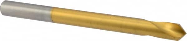Precision Twist Drill - 1/2" Body Diam, 90°, 6" OAL, High Speed Steel Spotting Drill - Exact Tooling