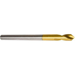 Precision Twist Drill - 1/2" Body Diam, 120°, 8" OAL, High Speed Steel Spotting Drill - Exact Tooling