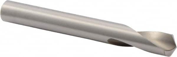 Precision Twist Drill - 3/8" Body Diam, 120°, 3-1/8" OAL, High Speed Steel Spotting Drill - Exact Tooling