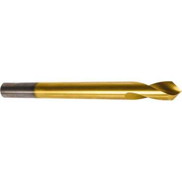 Precision Twist Drill - 1/2" Body Diam, 120°, 6" OAL, High Speed Steel Spotting Drill - Exact Tooling