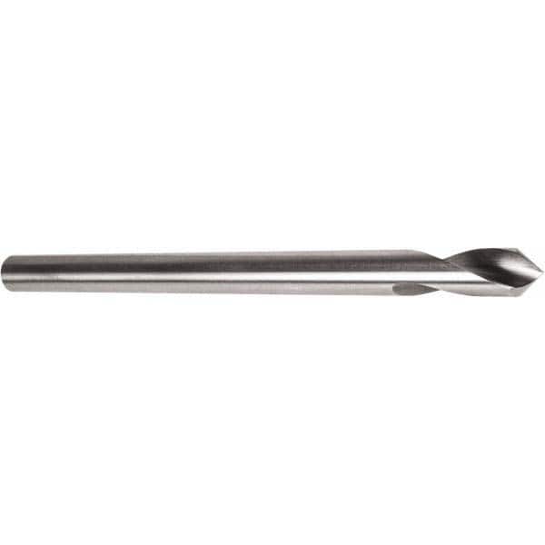 Precision Twist Drill - 1/2" Body Diam, 90°, 8" OAL, High Speed Steel Spotting Drill - Exact Tooling