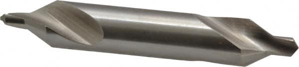 Precision Twist Drill - #5 Plain Cut 60° Incl Angle High Speed Steel Combo Drill & Countersink - Exact Tooling