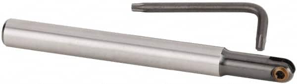 Kennametal - 1/2" Cut Diam, 1/2" Shank Diam, 5.12" OAL, Indexable Ball Nose End Mill - Exact Tooling