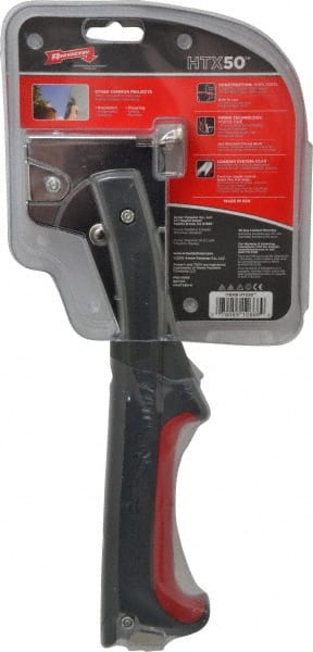Arrow - Manual Hammer Tacker - 5/16, 3/8, 1/2" Staples, Silver & Gray, Steel with Chrome Finish - Exact Tooling