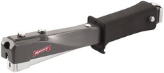 Arrow - Manual Hammer Tacker - 1/4, 5/16, 3/8" Staples, Gray & Black, Steel - Exact Tooling