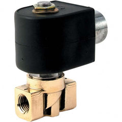 Parker - 24 VDC 1/4" NPT Port Brass Two-Way Direct Acting Solenoid Valve - Exact Tooling