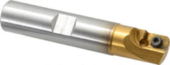 Superbee - 0.07 to 0.13 Inch Cutting Radius, 3/4 Inch Cutter Diameter, 1 Style EM15 Insert, 3/4 Inch Shank Diameter, Indexable Convex Radius Cutter - 4 Inch Overall Length - Exact Tooling