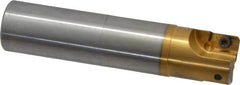 Superbee - 0.07 to 0.13 Inch Cutting Radius, 1 Inch Cutter Diameter, 2 Style EM15 Inserts, 1 Inch Shank Diameter, Indexable Convex Radius Cutter - 4.5 Inch Overall Length - Exact Tooling