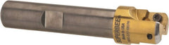 Superbee - 0.14 to 0.19 Inch Cutting Radius, 1 Inch Cutter Diameter, 2 Style EM15 Inserts, 3/4 Inch Shank Diameter, Indexable Convex Radius Cutter - 4.5 Inch Overall Length - Exact Tooling