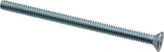 Value Collection - #10-24 UNC, 3" OAL Phillips Drive Machine Screw - Flat Head, Grade 2 Steel, Zinc-Plated Finish, Without Washer - Exact Tooling