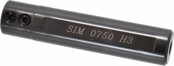 Carmex - 0.1181" ID x 3/4" OD Boring & Grooving Bar Holder - 3-1/2" OAL, 3/4" Head Diam, Through Coolant, Series SIM - Exact Tooling