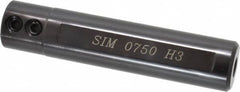 Carmex - 0.1181" ID x 3/4" OD Boring & Grooving Bar Holder - 3-1/2" OAL, 3/4" Head Diam, Through Coolant, Series SIM - Exact Tooling