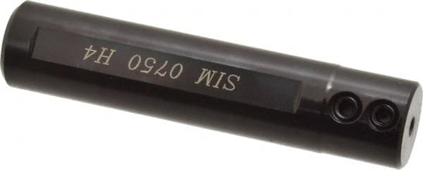 Carmex - 0.1575" ID x 3/4" OD Boring & Grooving Bar Holder - 3-1/2" OAL, 3/4" Head Diam, Through Coolant, Series SIM - Exact Tooling