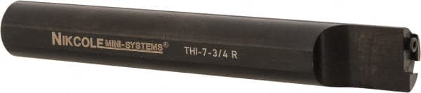 NIKCOLE MINI-SYSTEMS - Internal Thread, 1" Max Depth of Cut, 5-1/2" OAL, Right Hand Indexable Grooving Cutoff Toolholder - 3/4" Shank Width, GIE Insert Style, THI Toolholder Style, Series Mini-Systems - Exact Tooling