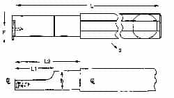NIKCOLE MINI-SYSTEMS - Internal Thread, 1-1/4" Max Depth of Cut, 6" OAL, Left Hand Indexable Grooving Cutoff Toolholder - 1-1/4" Shank Width, GIE Insert Style, THI Toolholder Style, Series Mini-Systems - Exact Tooling