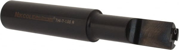 NIKCOLE MINI-SYSTEMS - Internal Thread, 1-1/4" Max Depth of Cut, 6" OAL, Right Hand Indexable Grooving Cutoff Toolholder - 1" Shank Width, GIE Insert Style, THI Toolholder Style, Series Mini-Systems - Exact Tooling