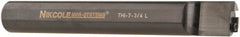 NIKCOLE MINI-SYSTEMS - Internal Thread, 1" Max Depth of Cut, 5-1/2" OAL, Left Hand Indexable Grooving Cutoff Toolholder - 3/4" Shank Width, THI Toolholder Style - Exact Tooling