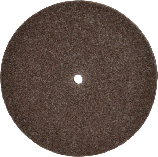 3M - 4" Diam, 1/4" Face Width, 1/4" Center Hole, Medium Grade, Aluminum Oxide Deburring Wheel - Unitized, Hard Density 7 Grade, 12,100 RPM - Exact Tooling
