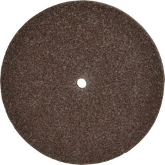 3M - 4" Diam, 1/4" Face Width, 1/4" Center Hole, Medium Grade, Aluminum Oxide Deburring Wheel - Unitized, Hard Density 7 Grade, 12,100 RPM - Exact Tooling