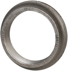 Made in USA - 4" Pipe, 5-13/16" Diam x 1/8" Thick, Tank Flange with Pilot - For Threaded Pipe, 4-23/32" Pilot Hole, 1-7/32" Overall Height, 4-15/16" Top Diam, Carbon Steel - Exact Tooling