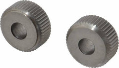 Made in USA - 3/4" Diam, 90° Tooth Angle, 21 TPI, Beveled Face, Form Type High Speed Steel Straight Knurl Wheel - 1/4" Face Width, 1/4" Hole, Circular Pitch, Series KP - Exact Tooling