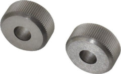 Made in USA - 3/4" Diam, 90° Tooth Angle, 33 TPI, Beveled Face, Form Type High Speed Steel Straight Knurl Wheel - 1/4" Face Width, 1/4" Hole, Circular Pitch, Series KP - Exact Tooling