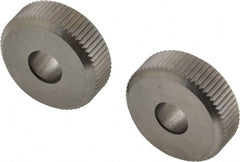 Made in USA - 1" Diam, 90° Tooth Angle, 21 TPI, Beveled Face, Form Type High Speed Steel Straight Knurl Wheel - 1/4" Face Width, 5/16" Hole, Circular Pitch, Series OU - Exact Tooling