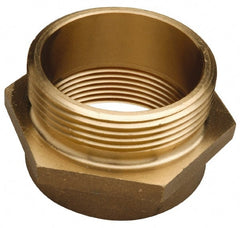 EVER-TITE Coupling Products - 2-1/2 MNPT x 2-1/2 MNPSH Hydrant Hex Nipple - Brass - Exact Tooling