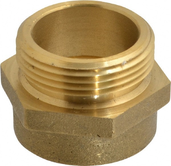 EVER-TITE Coupling Products - 1-1/2 FNPS x 1-1/2 MNST Hydrant Hex Nipple - Brass - Exact Tooling