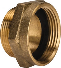 EVER-TITE Coupling Products - 1-1/2 FNST x 1-1/2 MNPT Hydrant Hex Nipple - Brass - Exact Tooling