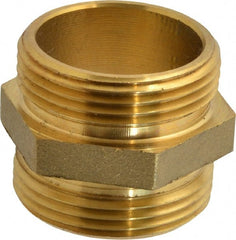 EVER-TITE Coupling Products - 1-1/2 MNST x 1-1/2 MNST Hydrant Hex Nipple - Brass - Exact Tooling