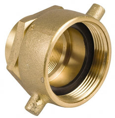 EVER-TITE Coupling Products - 2-1/2 FNST x 3 FNPT Hydrant Swivel Adapter - Brass - Exact Tooling